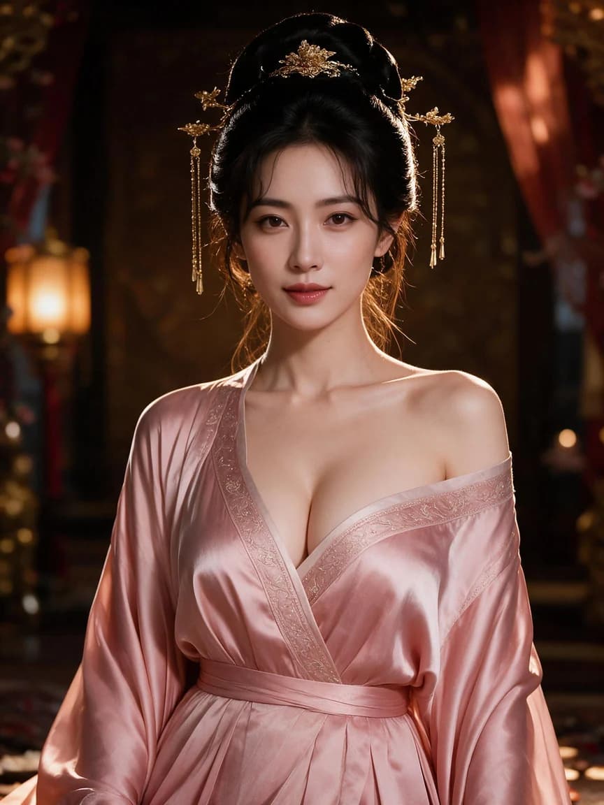 The Pink-Robed Consort，The pink-robed court character from 艳福风流传