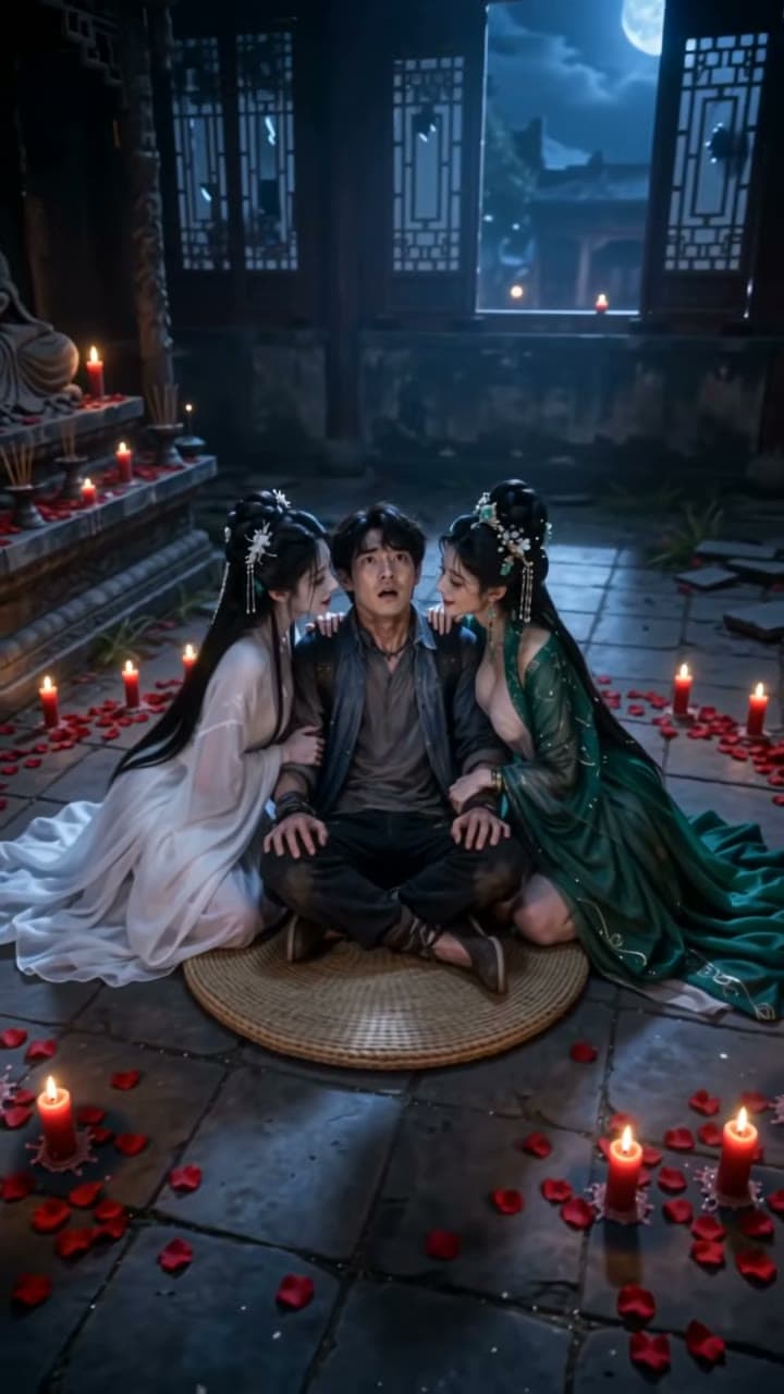 The Green-Robed Serpent Spirit, The emerald visitor in Haunted Temple. Fictional adult character on Huangguo Peipei