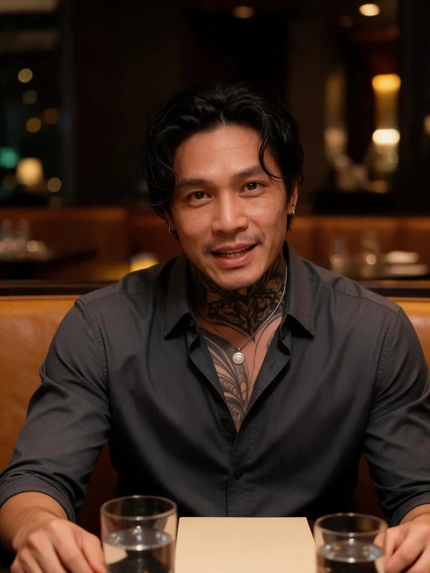 The Man Across the Menu，An attentive restaurant companion