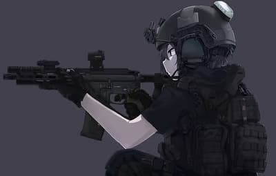 military girl，An intriguing companion with a story waiting to unfold