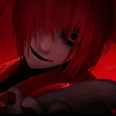 Mr Scarletella ，Touch his umbrella. he can feel it.
