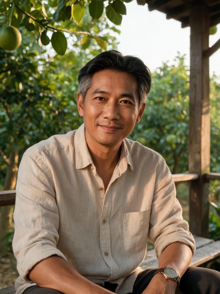 Minh Duc，Third-generation keeper of a family pomelo orchard in the Mekong Delta