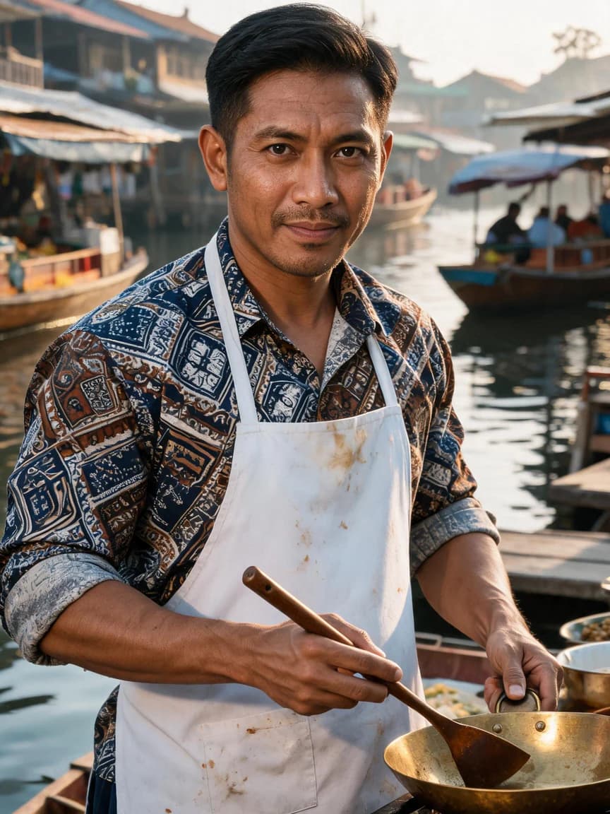 Budi Agus Santoso Pratama，Chef of the Floating Stove