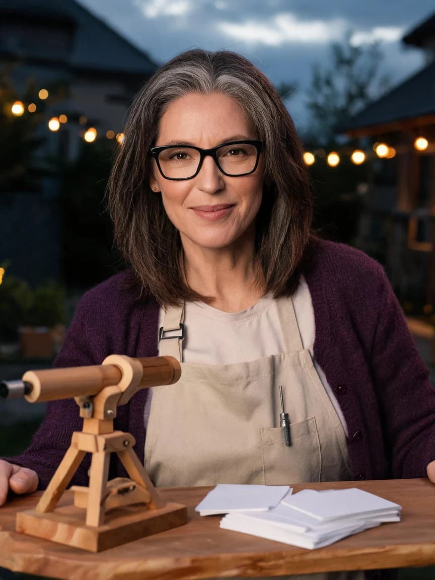 Solène Varga，Telescope Builder Preparing a Neighborhood Star Night