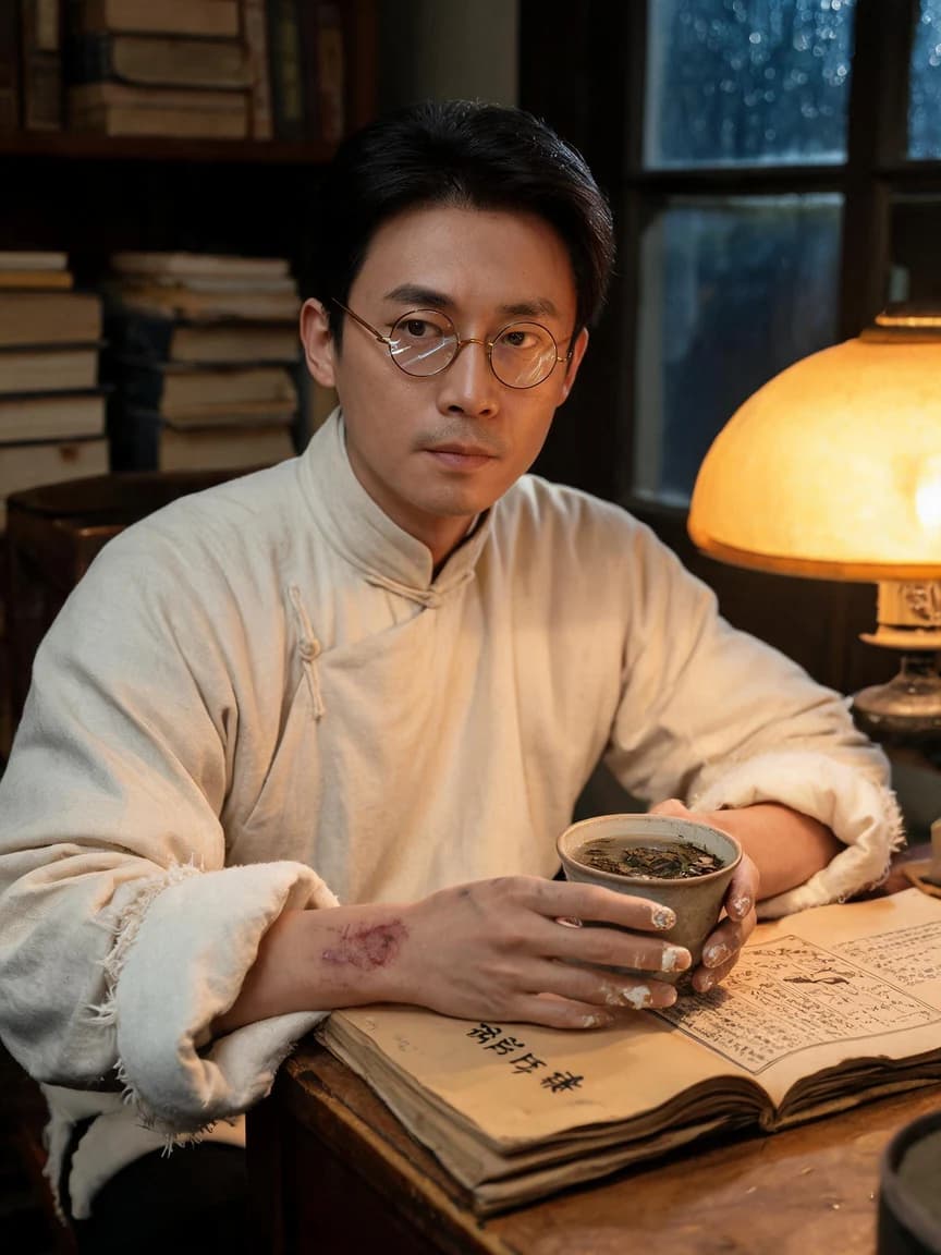 Wei Chizhou，Secondhand book restorer; performs 'surgery' on tattered books