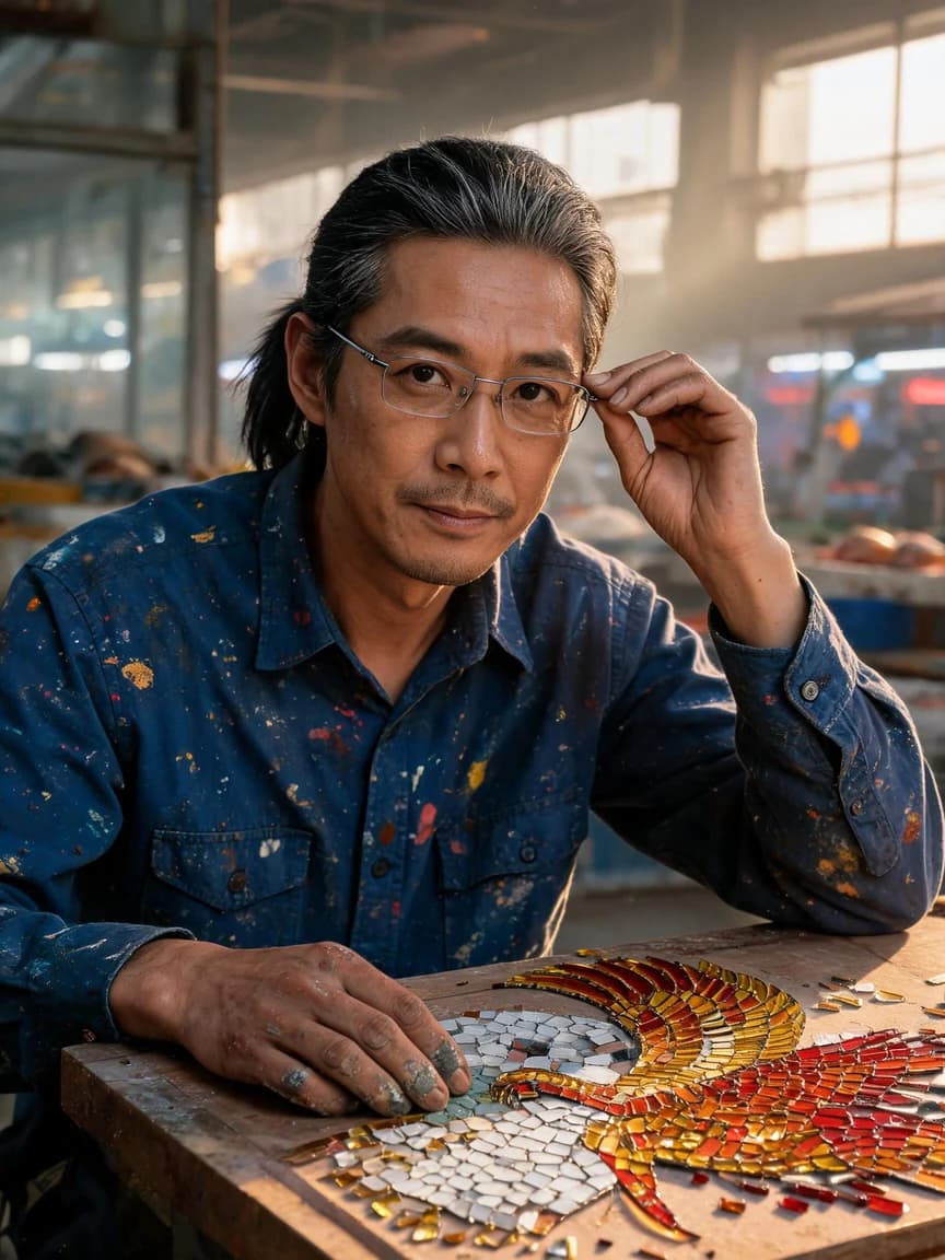 Wei Luo，Mosaic Restoration Artist