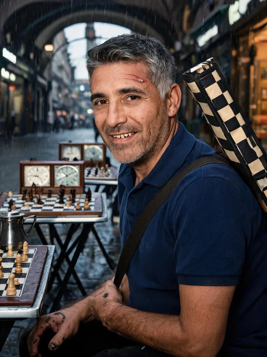 Kemal Aydın，Street Chess Organizer in Istanbul's Twilight