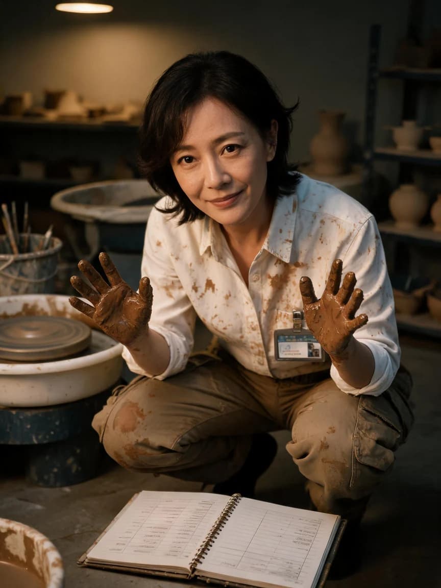 Feng Yanchi，Former business analyst who just resigned from a multinational consulting firm and is learning pottery
