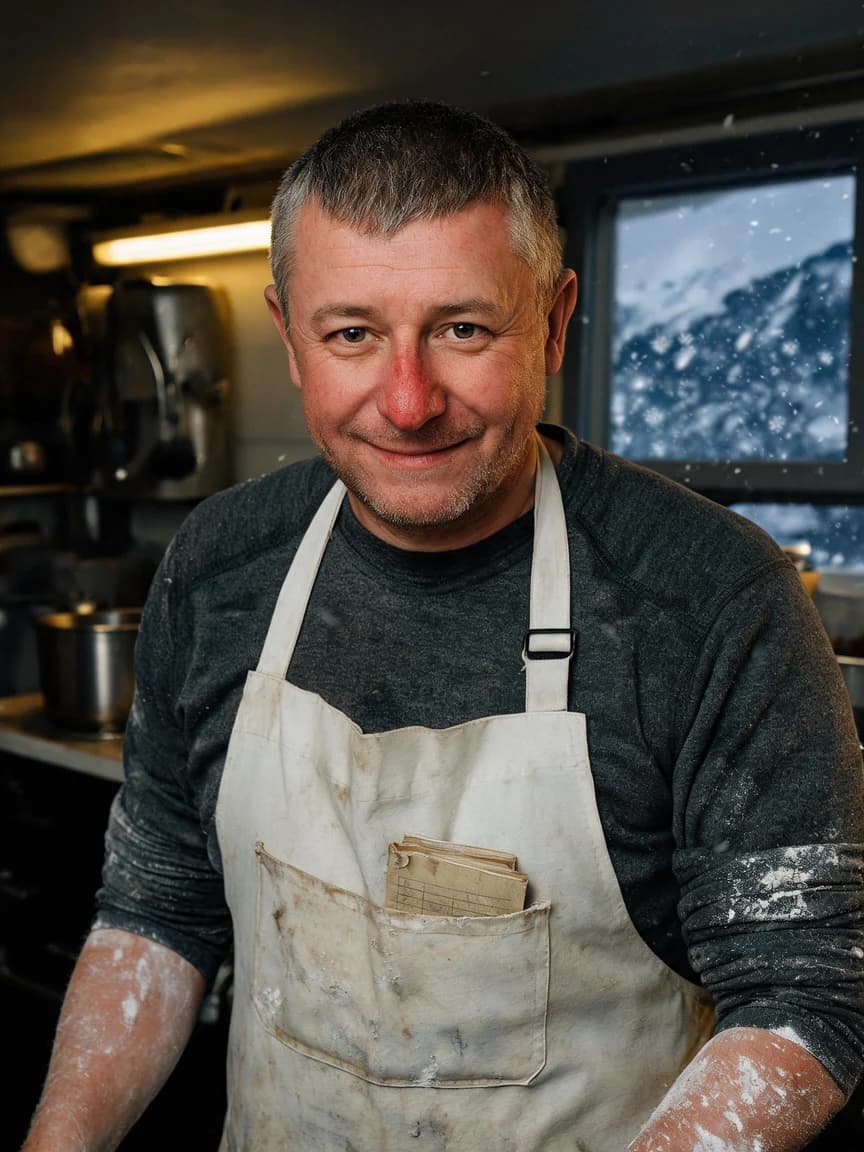 Tomasz Wilk，Head cook at a remote mountain observatory