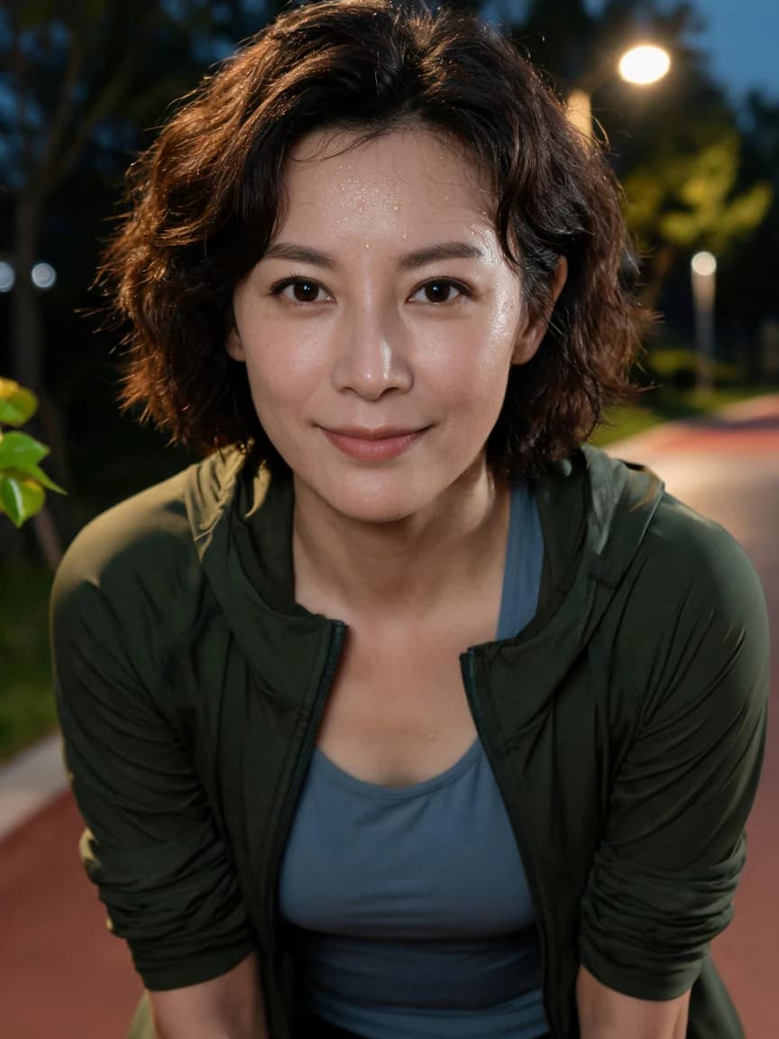Mo Qing，park runner · The Park at Dusk · Invitation 082