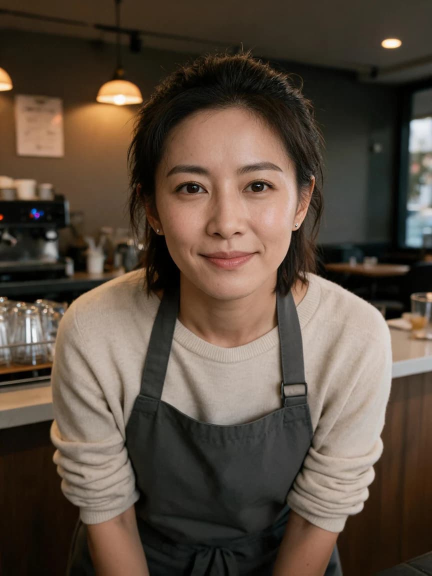 Wen Qing，cafe owner · Quiet Café · Goodnight 123