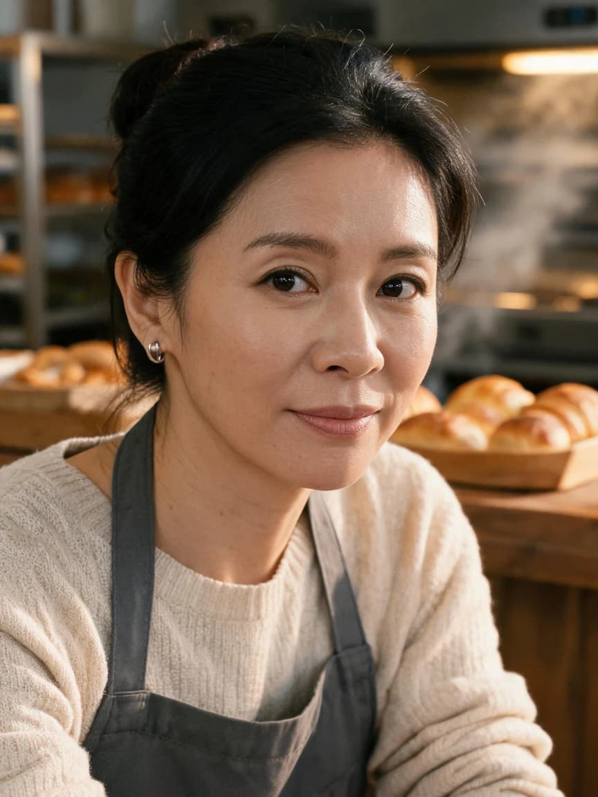 Lin He，bakery owner · Morning Bakery · Promise 228