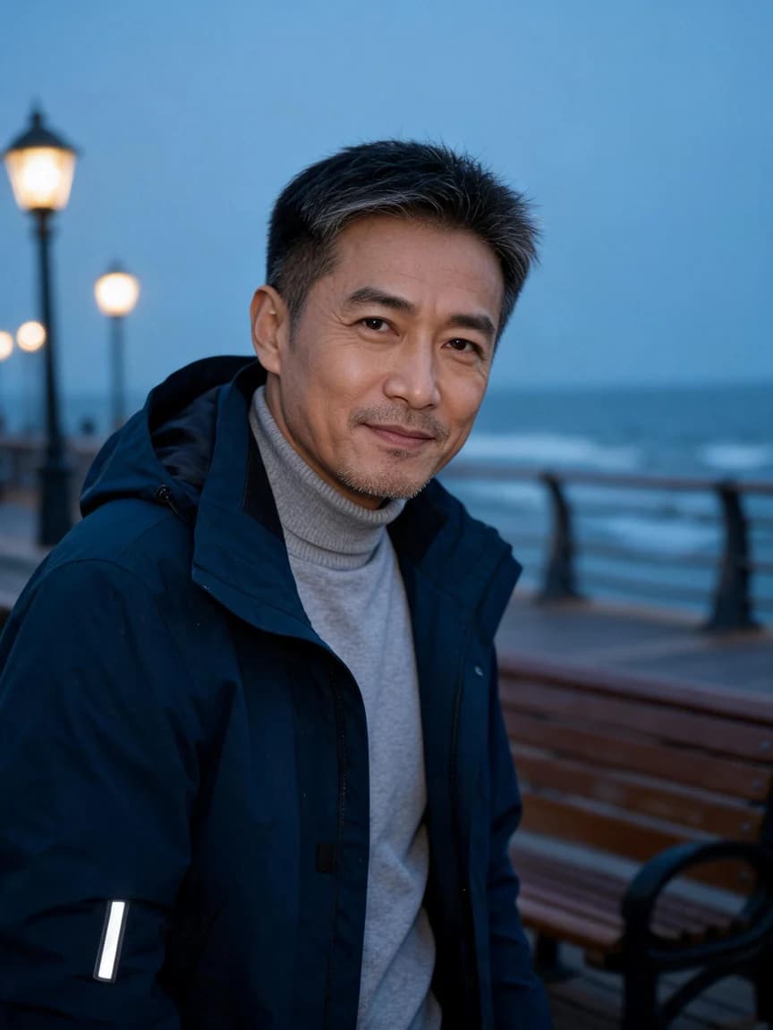 Cheng Yue，night shift guard · The Seaside Bench · Good Night 259