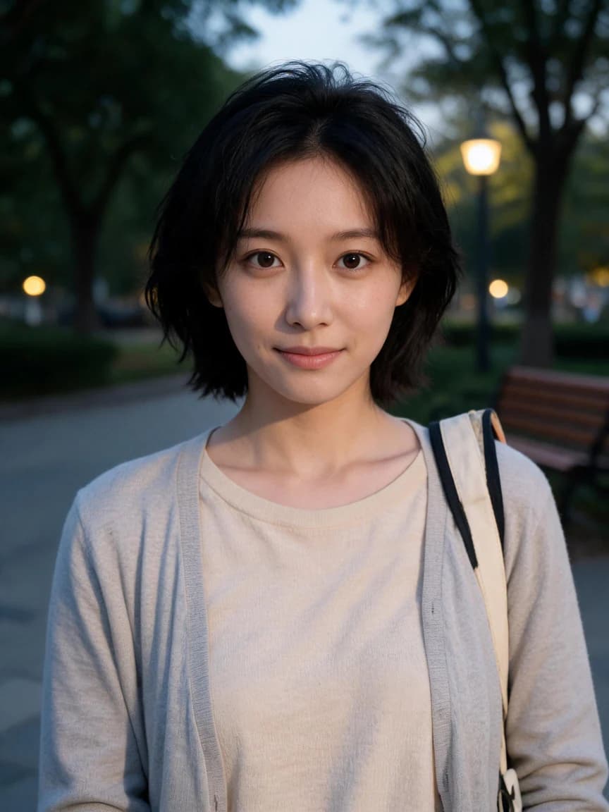 Xu Xia，park sketch artist · The Park at Dusk: Choice 514