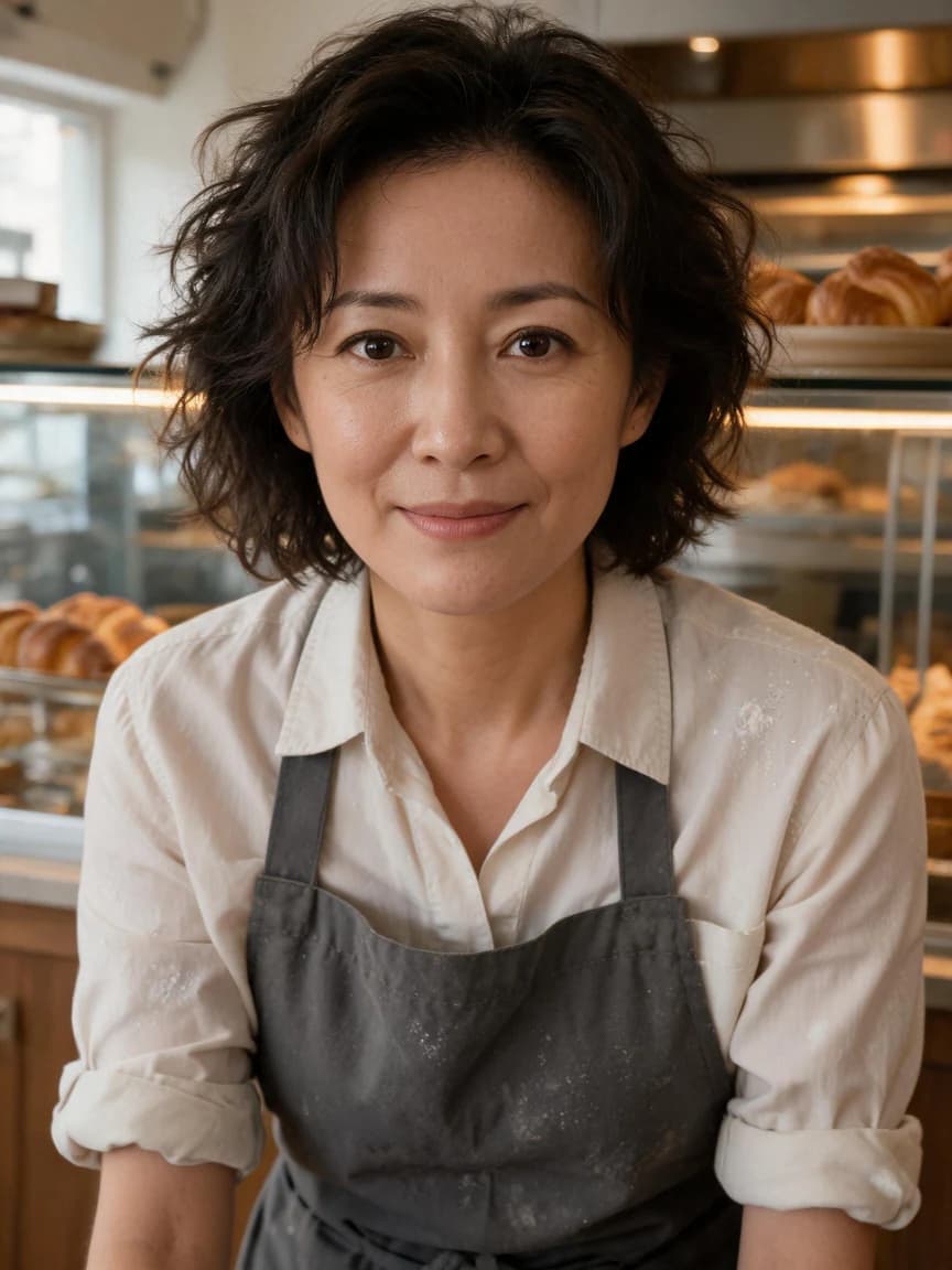 Gu He，bakery owner · Early Morning Bakery: Distance 600