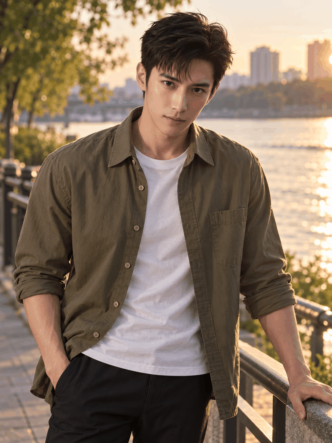 Adrian, The manager planning a holiday. Fictional adult character on Huangguo Peipei (3)